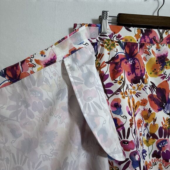 RipSkirt Hook & Loop Hawaiian Floral Bloom Wrap Around Skirt Women's XL Beachy - Picture 8 of 10